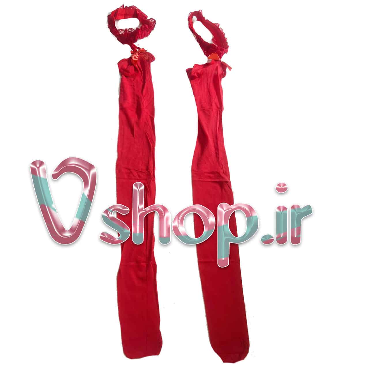 جوراب قرمز به همراه ران بند